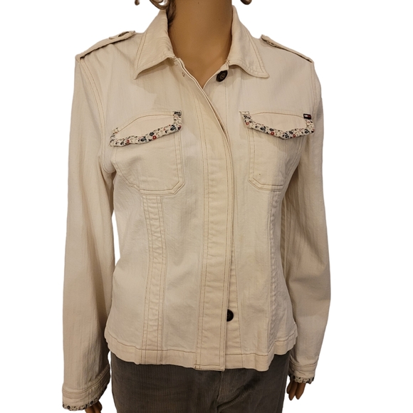 Tommy Jeans White Denim Jacket Size Large - Picture 11 of 11